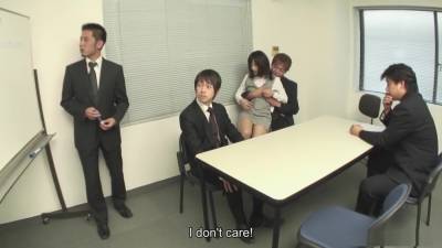Cute Arisa Suzuki Sucks Three Dicks In The Office - hotmovs.com