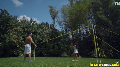 Badminton Is Only Gay If You Dont Fuck Gabriela! - Gabriela Lopez And Seth Gamble - hotmovs.com