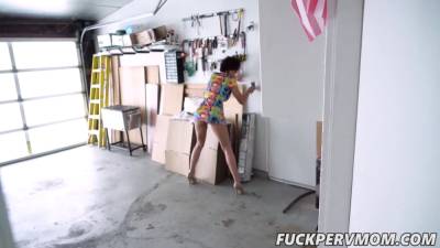 Savana Styles fucked her son in garage - sexu.com