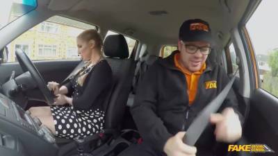 Flirty Blonde With Braided Hair, Georgie Is Riding A Hard Dick Instead Of Having A Driving Class - hotmovs.com