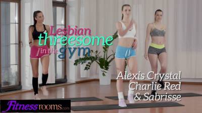 Alexis Crystal - Gym bedrooms Alexis Crystal sabrisse and charlie red lez three-way in gym - sexu.com - Czech Republic