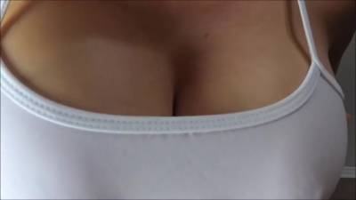 Boobiesurpriseaddict White See Through Tank Top Titfuck With Big Tits Hands Free For Big Load Of Cum - hclips.com