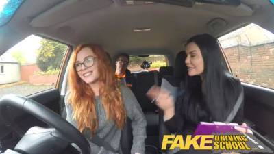 Fake Driving School big tits student creampie and squirting - tryboobs.com