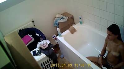 Hairy Teen Masturbates With Shower Head In Front Of Friend - voyeurhit.com