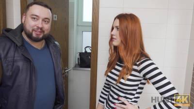 Red Hair - HUNT4K. Belle with red hair fucked by stranger in toilet in front of BF - txxx.com - Czech Republic
