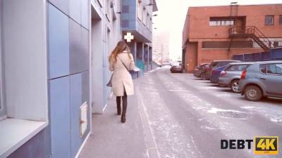 Debt4k. debt collector violates into the models apartment and nails her - sexu.com - Russia