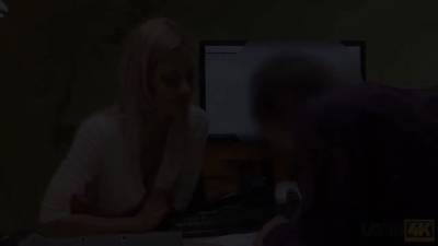 Blonde-haired Student Girl Spreads Legs For Rude Loan Agent - upornia.com