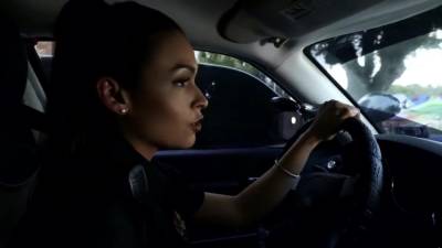 Katana Kombat - Bootyfull Brunette In The Form Of Police Does Blowjob And Fucks With D - hotmovs.com