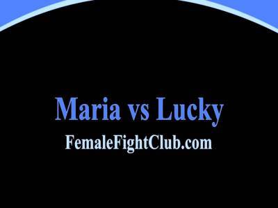 Maria vs Lucky CatFight Fist Fight Beat Down - drtvid.com