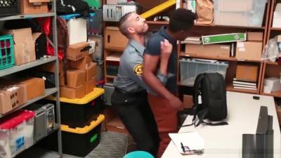 Security Officer Destroys A Young Ebony Shoplifters Ass - hotmovs.com