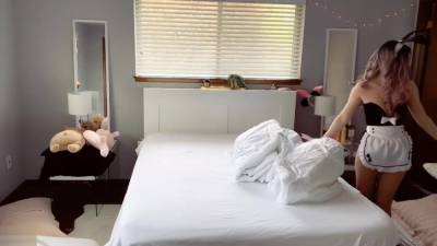 Bunny - Bunny Maid Makes Your Bed! - Indigo White - hotmovs.com