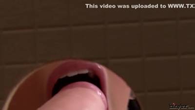Lady - Glory Hole In In The Ladies Room. Rich Lady Gives Deep Blowjob - upornia.com