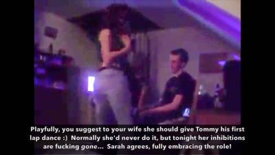 LAPDANCE - hotwife Sarah does party striptease with friend. Cuckold - sunporno.com - Usa