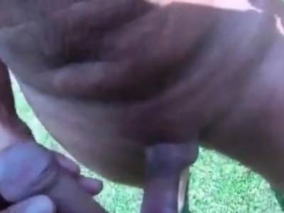 Two guys wank each other by river - drtvid.com