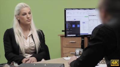 Bosomy Blondelady Blanche Gives Herself To Loan Agent - upornia.com