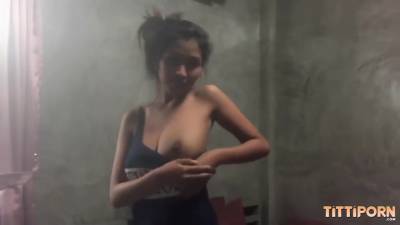 18 Years Old - Thai 18yo Schoolgirl With Big Knockers Rides My One-eyed Snake - hclips.com - Thailand