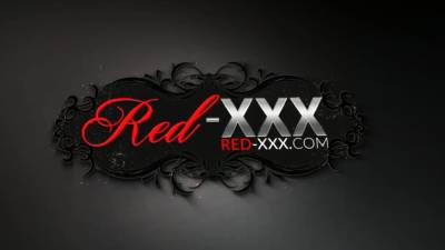 Red XXX - Red XXX masturbating in her sexy blue latex dress - drtvid.com - Britain