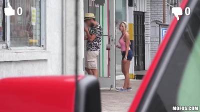 Busty Blonde - Busty Blonde Offers Passers-men Having Sex With Her - upornia.com