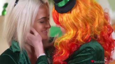 Nicole - Young Horny Lesbians In St. Patricks Costumes Get Each Other Off - Nicole Vice And Gina Gerson - hotmovs.com