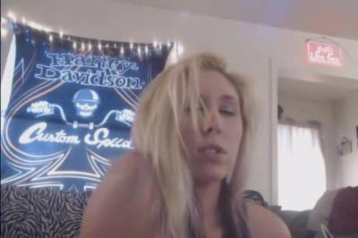 Hot Blonde Babe Dildoing Pussy on Cam - pornoxo.com