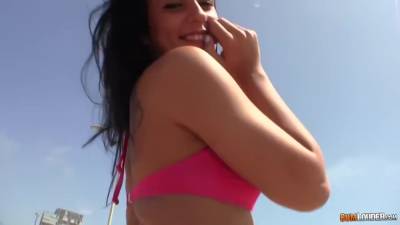 Laurita Peralta And Nick Moreno In Spanish Beach Babe Facefucked Before Anal - hotmovs.com - Spain