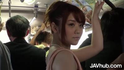 Horny Mari Motoyama gets fucked on a train - sexu.com - Japan
