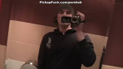 Two brunette sucks dick in the toilet cafe - sexu.com