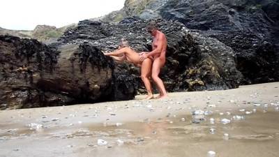 Lisa And Sparrow Fuck At The Public Nudist Beach - voyeurhit.com