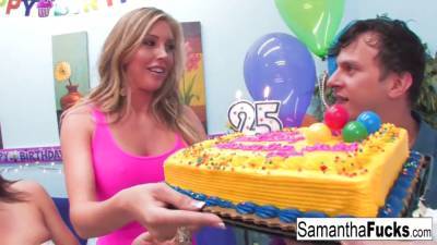 Samantha - Samantha Saint celebrates her birthday with a wild crazy - sexu.com