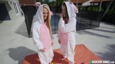 Alice - Two Bunnies Banging Huge Male Pole - Alice Merches And Sadie Hartz - hclips.com - Poland