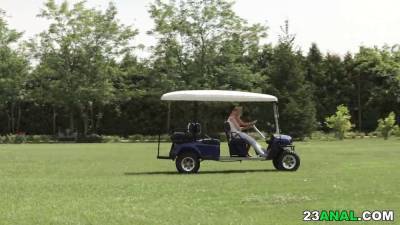Anal porno on the golf court - sexu.com
