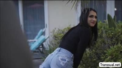 Khloe - TS Khloe sucks her Neighbors hard dick - fetishpapa.com