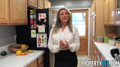 Propertysex real estate agent with natural boobie makes sex vid with customer - sexu.com