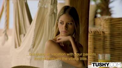 Rebecca Volpetti - Chris Diamond - TUSHY Teen On Vacation Gapes For Bartender While Parents Are Away - sunporno.com