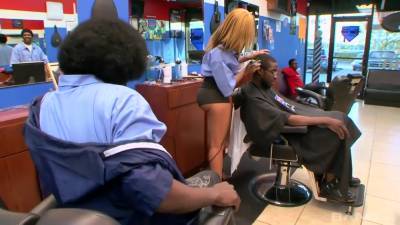 Toni Sweets In Having Fun At The Barber Shop - hclips.com