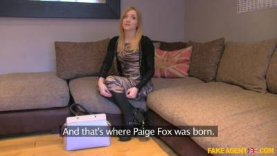 Tardy Blonde Cums on Casting Couch - porntry.com - Britain