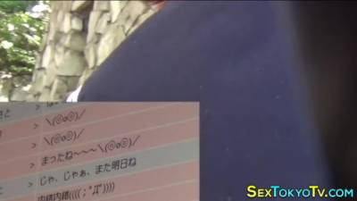 Japanese teen cum sprayed after fucking - pornoxo.com - Japan