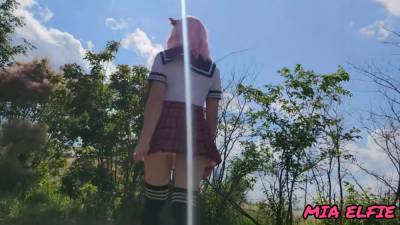 Beautiful Cute Schoolgirl In A Skirt And Glasses Walks And Gives A Passionate Beautiful Blowjob - hclips.com