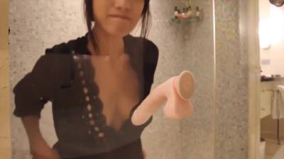 Desirable Asian Cam Girl Loves Banging Her Dildo In The Shower - hclips.com