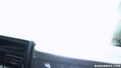 Crazy Dark-haired Teen Getting Laid In The Bus - hclips.com