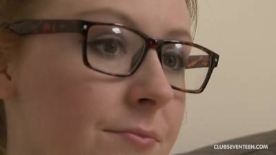 Young Babe With Glasses Gets Screwed Hard - hotmovs.com