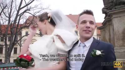 Amateur Cuckold - HUNT4K. Cute teen bride gets fucked for cash in front of her groom - sunporno.com