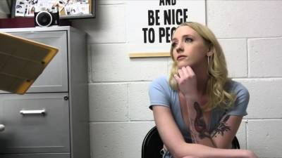 Blonde thief enjoys deep anal at the office - nvdvid.com