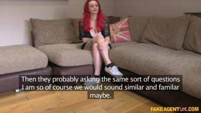 John Petty - Big breasted redhead proves she's got what it takes - porntry.com - Britain