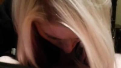 Blonde Hot chick sucks cock and swallows every drop - icpvid.com