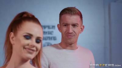 Ella Hughes - Danny D - Danny D And Ella Hughes - Redhead Girl In Ripped Tight Spandex Pants Takes A Dick From The Back In Chair - txxx.com