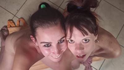 Two Cum Sluts Beg For Guy To Cum In Their Eyes Piss Eyes Clean - hclips.com