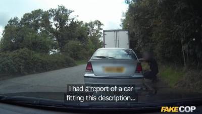 Truck Stop Delight: Tiny bodied slut fucked in police car - porntry.com