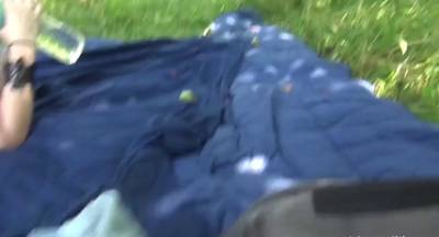 Amateur Interracial Couple Goes Down For A Fuck While Camping In The Woods - sunporno.com