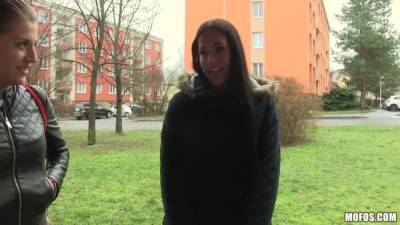 Eveline Dellai - Eveline Dellai In Euro Chick Flashes Ass For Cash - upornia.com - Czech Republic